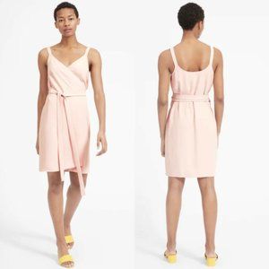Everlane Japanese GoWeave Tank Mini Wrap Dress sz 8 pink